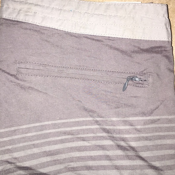 Men’s Gray Striped Outrageous Board Shorts - Picture 4 of 4